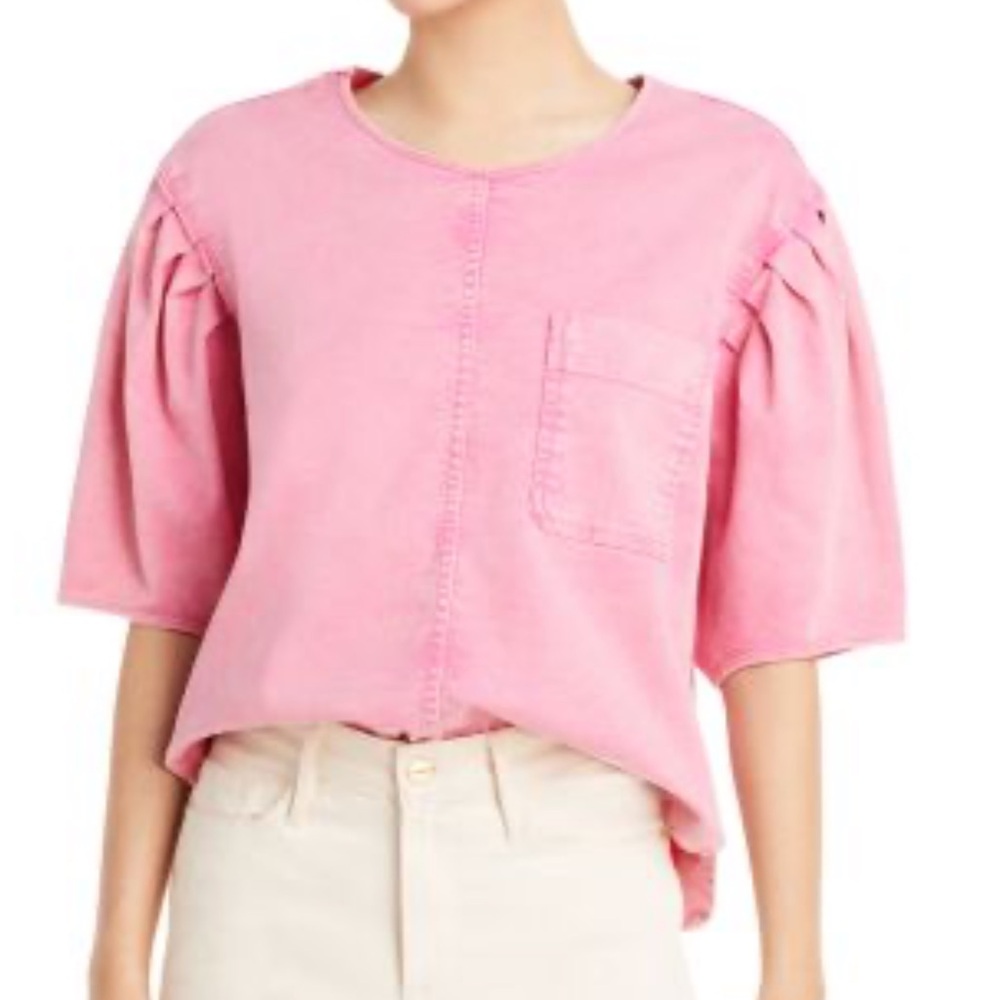 See by Chloe Puff Sleeve Denim Top - Picture 4 of 10